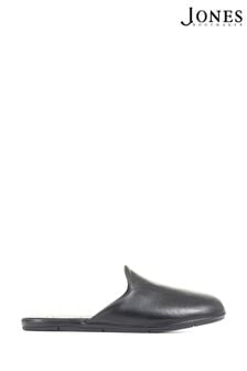 Jones Bootmaker Mens Black Woodford Mule Slippers (A90152) | $76