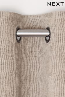 Natural Next Chenille Wave Texture Eyelet Lined Curtains (A90172) | €26 - €61