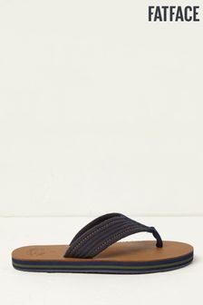 FatFace Brown Lulworth Leather Flip Flops (A90179) | ₪ 130