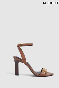 Reiss Tan Ada Strappy Heel Sandals (A90195) | 253 €