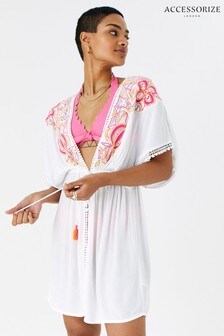 Accessorize Orange Bright Embroidered Kimono (A90364) | ₪ 210