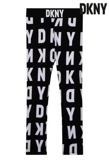 DKNY Black Logo Print Leggings (A90477) | €21.50 - €27