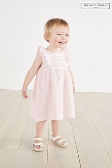 The White Company Set mit Kleid aus Knitterbaumwolle mit Spitzendetail, Pink (A90527) | 24 € - 25 €