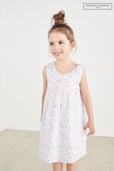 The White Company Summer Floral Tie Shoulder White Dress (A90596) | €21 - €22
