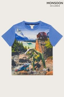 Monsoon Blue Digital Print Dinosaur Scene T-Shirt (A90825) | €9 - €11