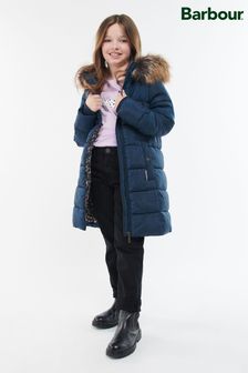Barbour® Girls Navy Blue Rosoman Quilted Jacket (A90997) | €152 - €178