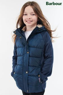 Barbour® Girls Navy Blue Kennard Quilted Sweat Jacket (A90998) | €44.50 - €51