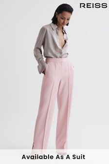 Reiss Pink Marina Wide Leg Split Hem Trousers (A91073) | €228