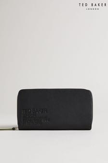 Ted Baker Darciea Black Branded Webbing Large Zip Around Purse (A91105) | SGD 138