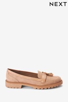 Camel Regular/Wide Fit Forever Comfort® Tassel Detail Cleated Loafers (A91173) | €48