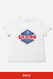 Boys Hexagon Logo Print T-shirt In White (A91208) | 25 €