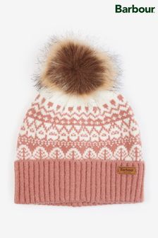 Barbour® Pink Alpine Fairisle Pom Beanie Hat (A91475) | 21 €