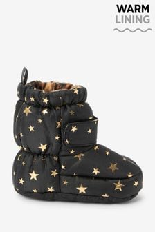 Black/Gold Star - Thinsulate™ Warm Lined Baby Snow Boots (0-24mths) (A91518) | BGN29