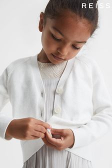 Reiss Ivory Abby Junior Cashmere Blend Cardigan (A91533) | €55