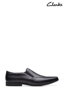 Clarks Black Leather Sidton Edge Shoes (A91635) | €80