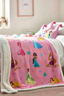 Pink Disney Princess Fleece Throw (A91687) | KRW41,800