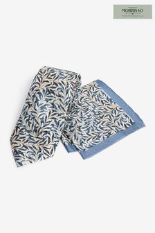 Neutral Blue Willow Bough Regular Morris & Co. at Next Signature Tie And Pocket Square Set (A91724) | 18 €