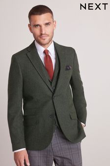 Green Nova Fides Wool Blend Herringbone Jacket (A91784) | 68 €