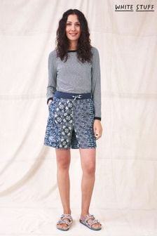 White Stuff Blue Effie Linen Shorts (A91848) | €30