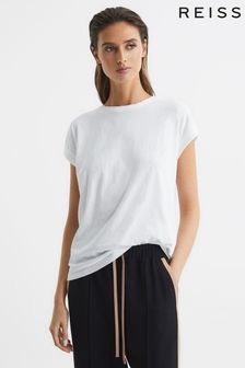 Weiß - REISS Tereza T-Shirt aus Baumwolljersey (A91950) | 47 €