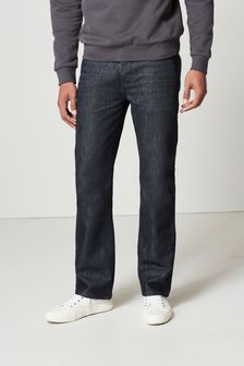 שטיפה שחורה - גזרה מתרחבת - ג'ינס בייסיק נמתח (A91964) | ‏89 ₪