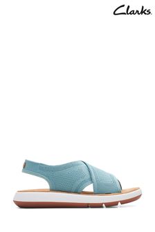 Clarks Turquoise Blue Knit Jemsa Dash Sandals (A92025) | 31,220 Ft