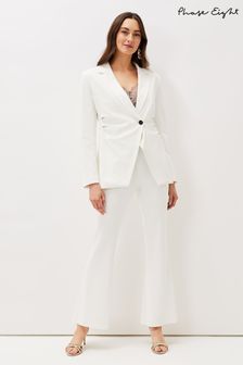 Phase Eight Cream Solange Wide Leg Suit Trousers (A92225) | €126