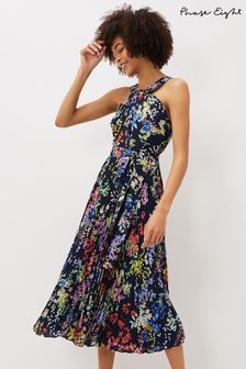 Phase Eight Blue Fenella Pleated Floral Dress (A92227) | 195 €