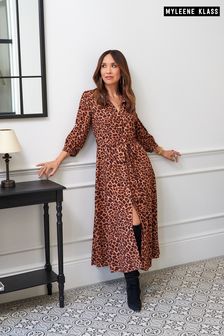 Myleene Klass Animal Printed Shirt Dress (A93060) | 118 zł