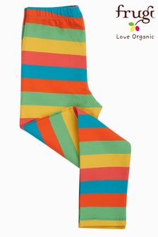 Frugi Natural Organic Rainbow Stripe Libby Printed Leggings (A93127) | €9 - €10.50