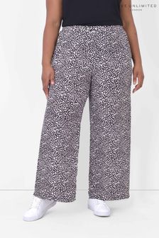 Live Unlimited Curve Animal Print Wide Leg Trousers (A93225) | €31