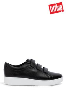Fitfflop Black Rally Strap Metallic Leather Trainers (A93440) | 114 €