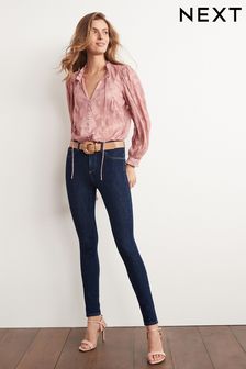 Blauw met wassing - 360° Stretch slim-fit jeans (A93488) | €53