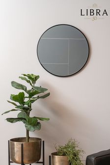 Libra Black Harston Round Mirror (A93735) | 235 €