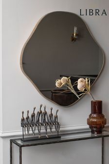 Libra Gold Large Champagne Organic Metal Framed Mirror (A93743) | €595