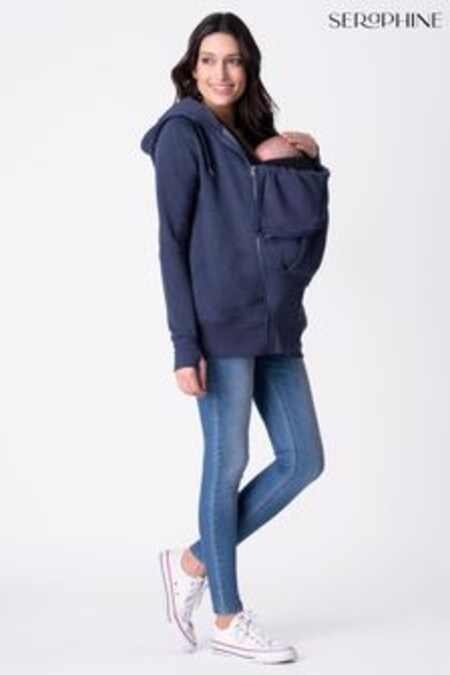 Sudadera con capucha premamá azul con diseño 3 en 1 de mezcla de algodón de Seraphine (A93793) | 80 €