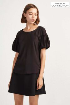 French Connection Crepe Light Puff Sleeve Top (A94004) | $77