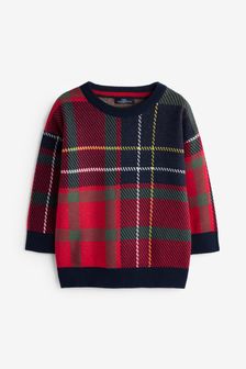 Red Tartan Check Crew Jumpers (3mths-7yrs) (A94209) | 10 € - 11 €