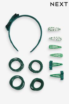 Emerald Green Back To School Hair Set (A94440) | 413 UAH