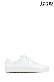Jones Bootmaker Mens White Teo Leather Trainers (A94502) | 148 €