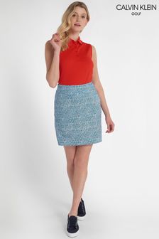 Calvin Klein Golf Red Sleeveless Peformance Cotton Pique Polo Shirt (A94654) | €27