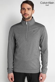 Grau - Calvin Klein Golf Orbit Pullover mit kurzem Reißverschluss, Grau (A94699) | 70 €