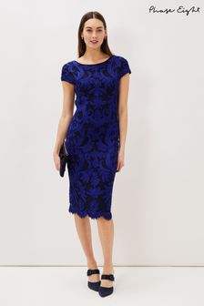 Phase Eight Saphy Kleid mit applizierten Bändern, Blau (A94815) | 152 €