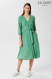 Hobbs Green Magnolia Dress (A94946) | ₪ 601