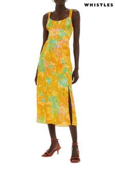 Sukienka Whistles Carmel w naturalnym kolorze ze wzorem w palmy (A95231) | 532 zł