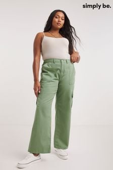 Зеленые брюки карго в стиле милитари Simply Be (A95241) | €21