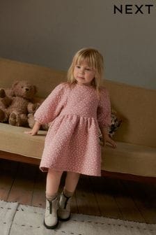 Розовый - Стеганое трикотажное платье (3 мес.-7 лет) (A95361) | €13 - €15