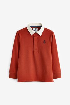 Orange Long Sleeve Rugby Polo Shirt (3-16yrs) (A95369) | €8 - €12