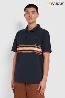 Farah Navy Blue Geno Short Sleeve Polo Shirt (A95489) | ₪ 256
