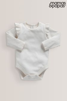 Mamas & Papas White Frill Jersey Bodysuit (A95632) | 16 €